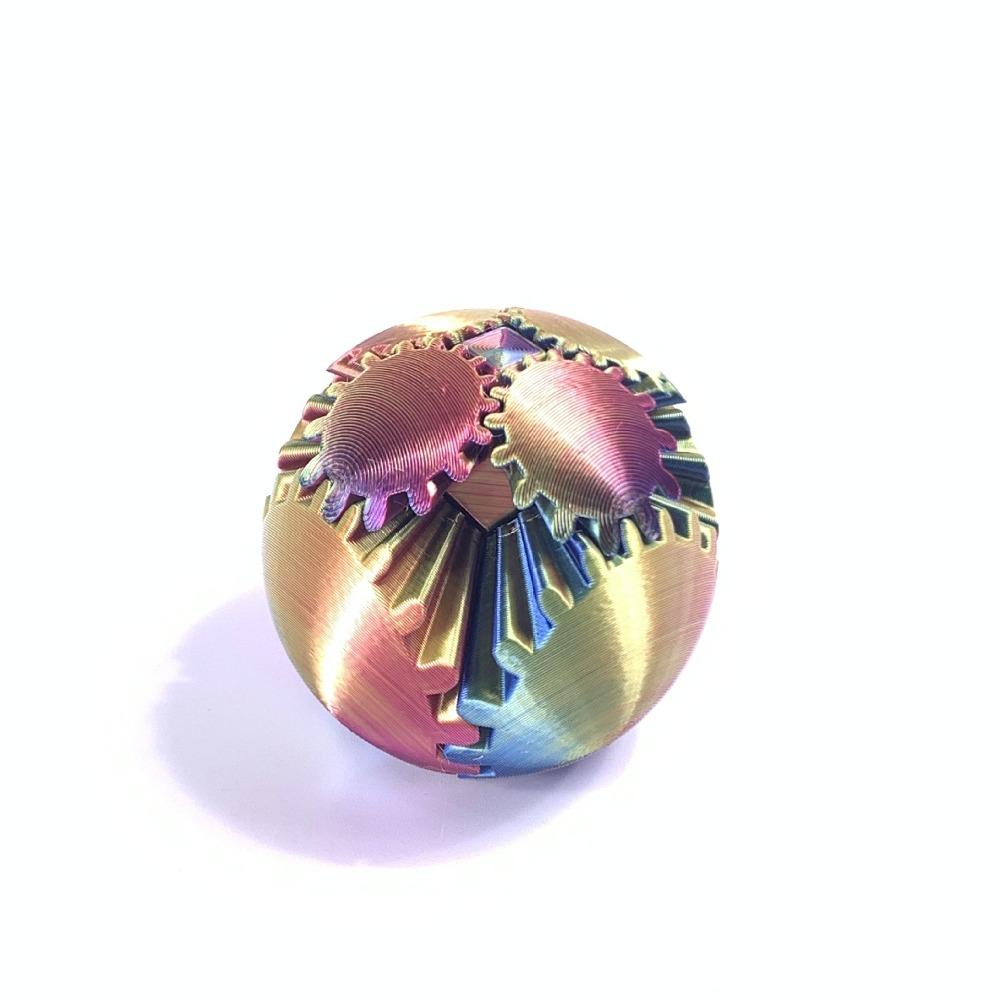 Sturdy Crafted Material Gear Ball 3D Printed Spin Ball Anxiety Relax Activity  Study Break