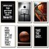 Basketball Dream Inspirational Quotes Canvas Wall Art Painting Poster for Players Fans Living Room Boy Bedroom Home Decor Mural