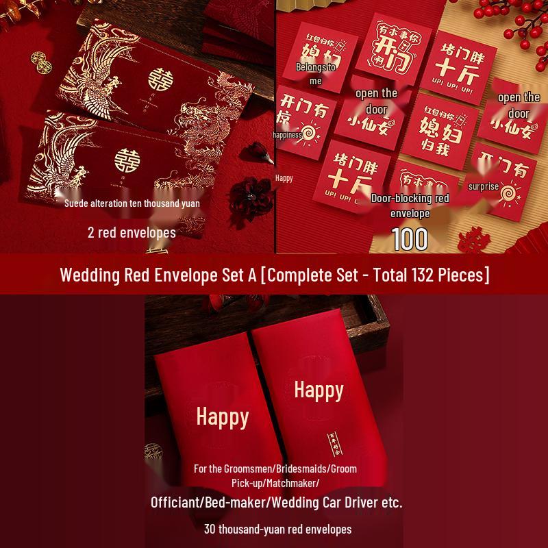 2025 Wedding Red Envelope Gift Bag - Ten Thousand Yuan Best Friend Edition