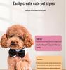 Rose Gold 6.5" Double Tail Pet Grooming Scissors with Curved Tip & Straight Tooth for Cats & Dogs.