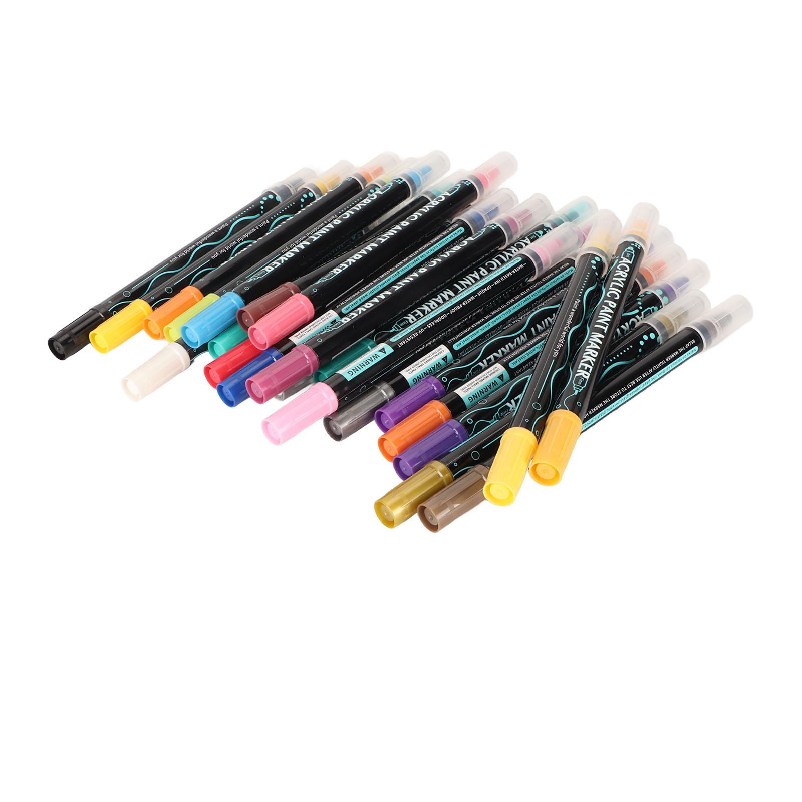

Акриловые маркеры с двойным наконечником, водостойкие, без запаха, гладкие акриловые маркеры, набор для самостоятельного рисования