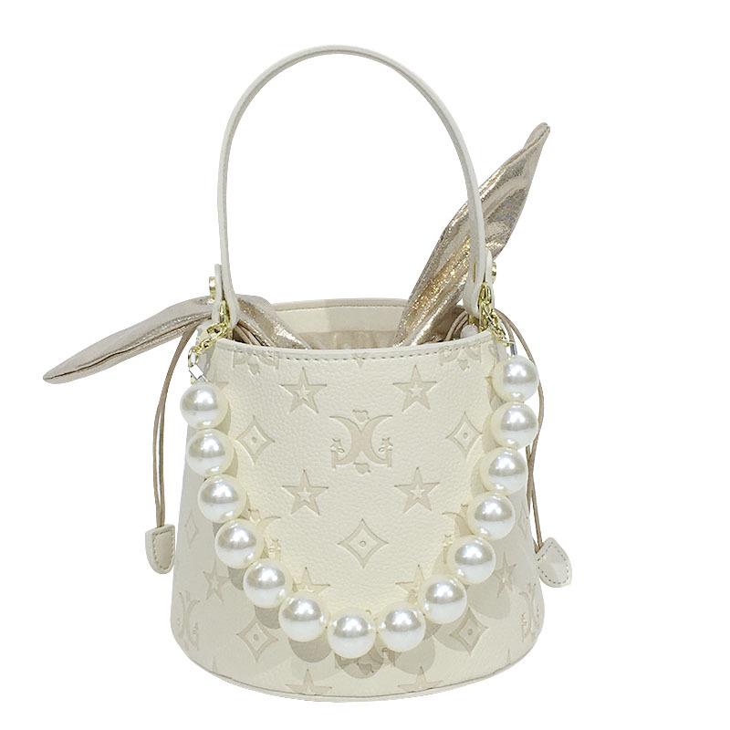 

High-End Women’s Rhinestone Bow Chain Bucket Bag - 2025 Fashion