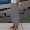 Cotton Linen Casual Pants With Pockets For Women Spring