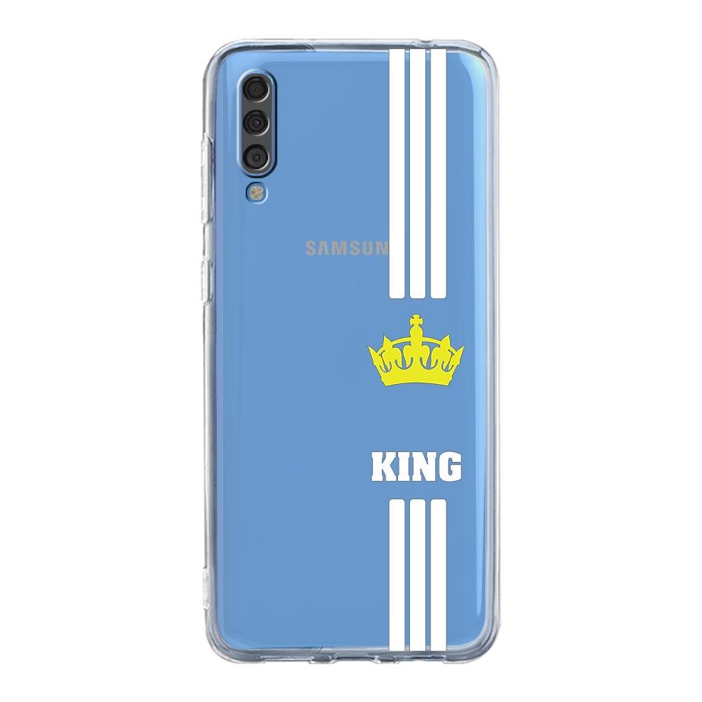 Phone Case For Samsung A14 5G A12 A22 A32 A34 A42 A52 A54 A50 A70 A72 A40 A20E A10S A20S A02S A04S Couple Style Crown king Queen