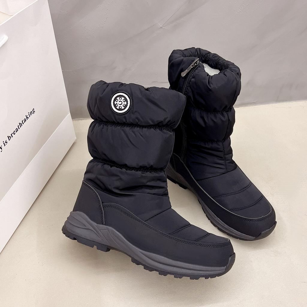 Support Customized Snow Boots, Velvet Large Size Medium Tube Warm Outdoor Snow Cotton