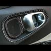 4Pcs Carbon Fiber Interior Rear Door Handle Cover Trim For 2014-17 Fiat 500L