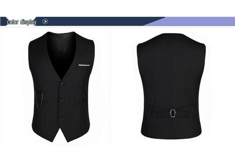 Spring Autumn Casual Men's Slim Fit Korean British Style Waistcoat Vest Gilet