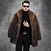 S-6XL Größe 2025 Neue Mode Herrenjacke Warmes Imitat Nerz Samt Herren Wintermantel Locker Outdoor Lässig Braun Parkas