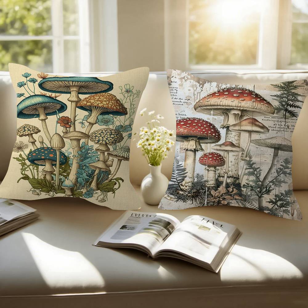 Mushroom Personalized Pillow Cover Kids Bedroom Wild Party Decor Pillowcase Kid Birthday Shower Gift