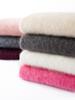 Women's Loose Knit Cashmere Pullover with Brushed Round Neck