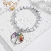 Natural Crystal Bracelet, Amethyst, White Pine, Beaded Bracelet, Bohemian Style, Bracelet, Jewelry