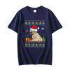 Cute Pug Christmas Costume Santa Hat Ugly Tree Dog Santa Xmas Classic T-Shirt Gifts Animal Printed Basics Graphic Tee Y2k Tops