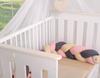 Braided crib bumper - beige-dirty pink-anthracite