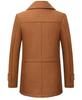 Men's Double Collar Woolen Coat for Autumn and Winter