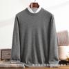 Autumn And Winter Men'S Sweater 100% Pure Cashmere Sweater Round Neck Long Sleeve Simple Business Casual Knitted Cashmere Sweater