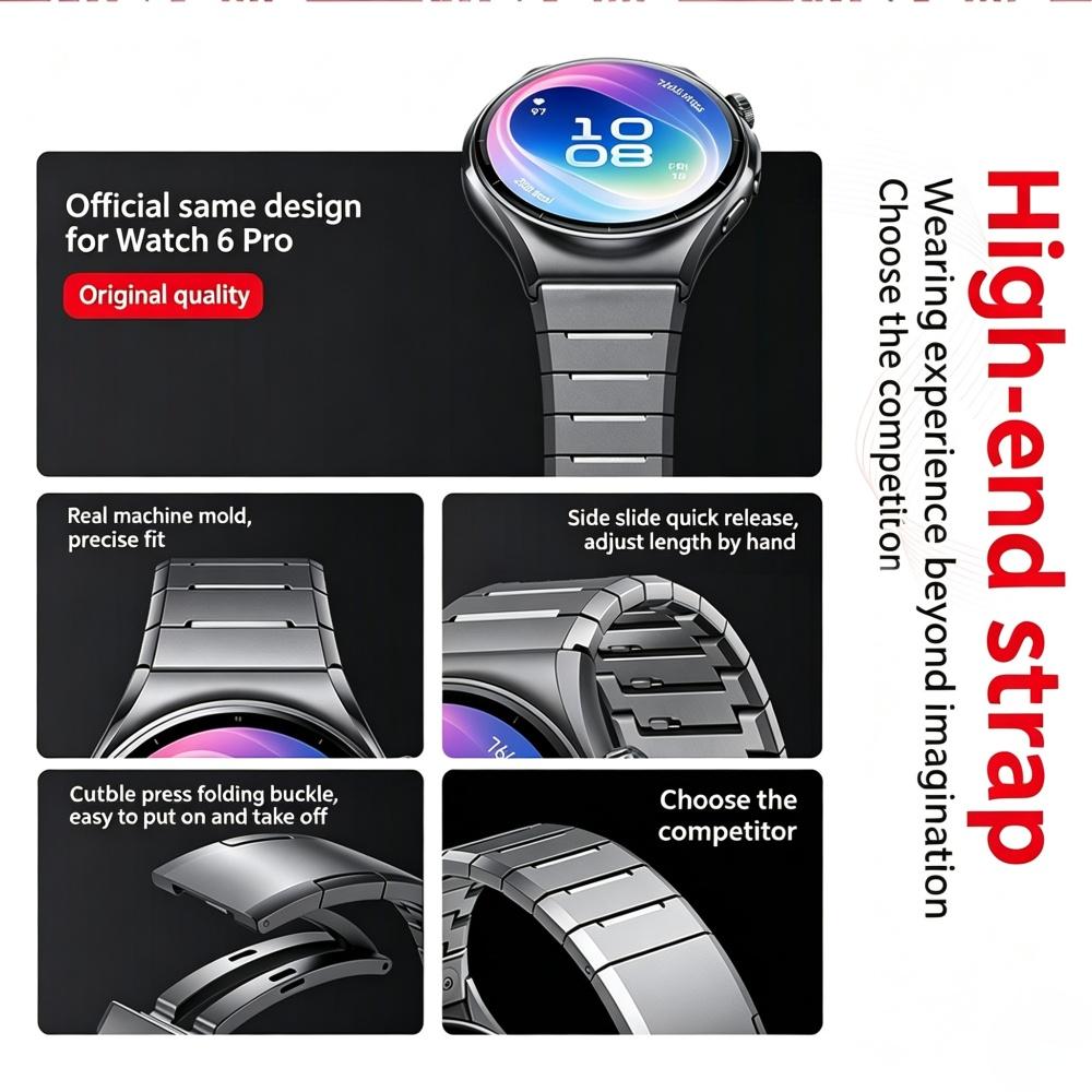 Titanium Strap For HUAWEI WATCH GT 6 Pro 46mm Accessories Wrist Metal Bracelet Correa Pulseras HUAWEI GT6 Pro Band