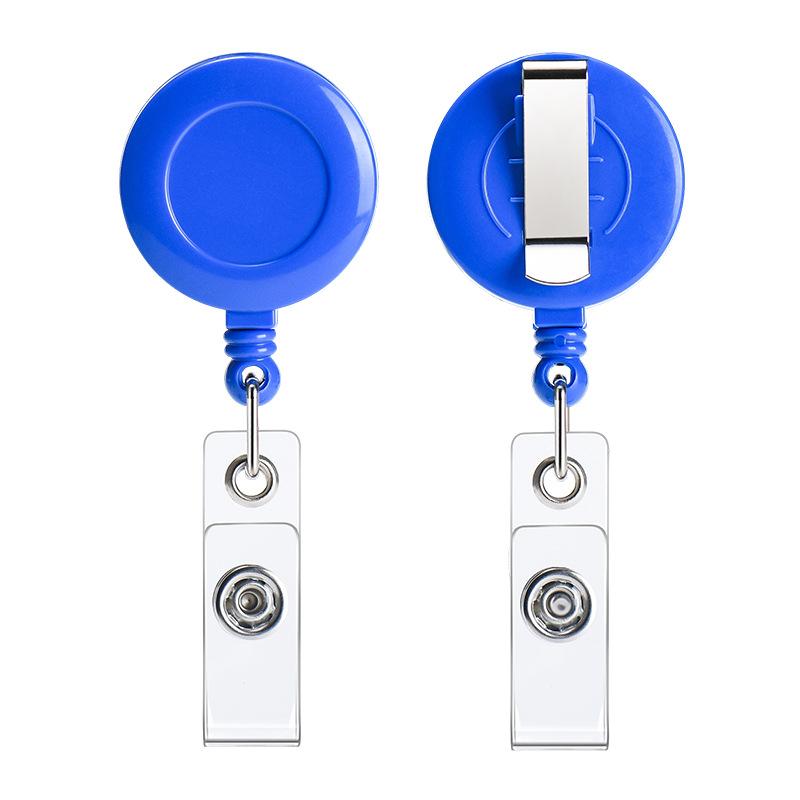 Retractable Badge Reel with Durable Clip and Clear Vinyl Strap for ID Card Holder Suitable for Office Work and Events