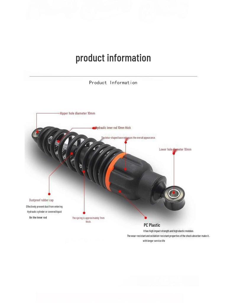 WY125-A-C-F Rear Shock Absorber Spring for Wuyang Motorcycle Accessories