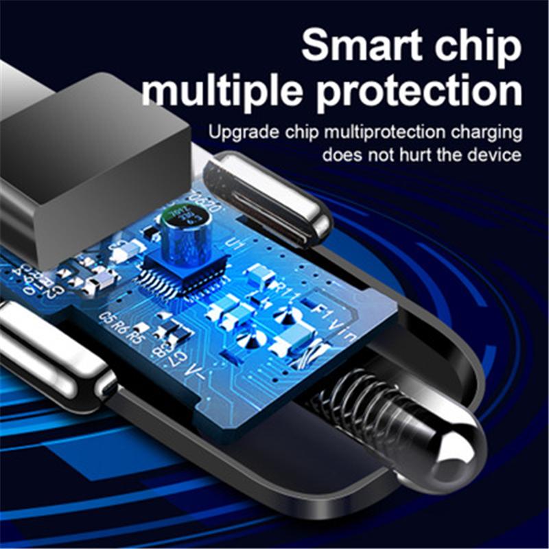Auto-Zigarettenanzünder Universell 7A 48W USB-Autoladegerät Zigarettenanzünder-Verteiler 3 Ports Schnellladung 3.0 Schnellladeanschlüsse
