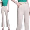 Dámské zeštíhlující kalhoty s vysokým pasem, úzké u kotníků a široké v dolní části, na jaro a podzim