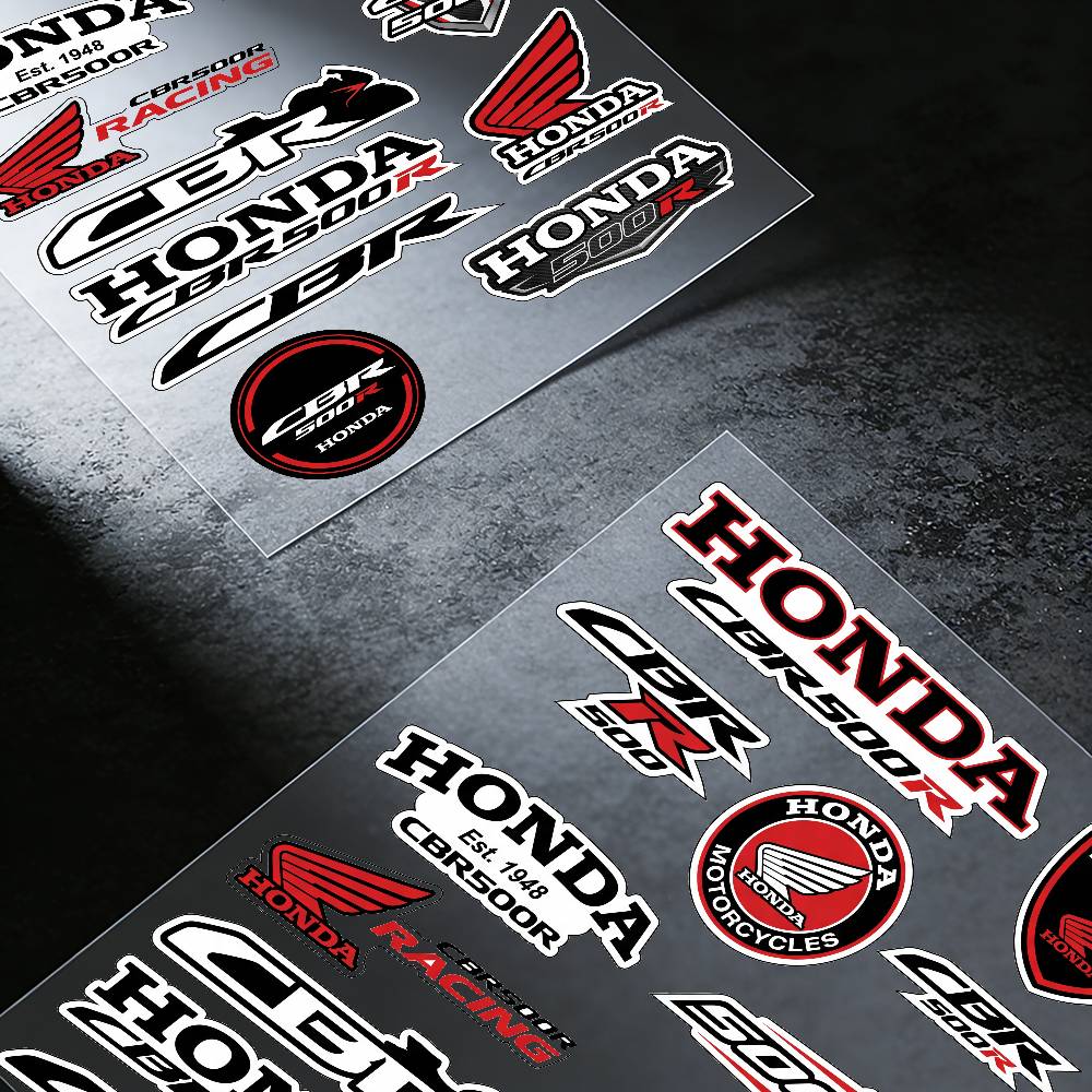 FOR HONDA CBR500R Waterproof Reflective Motorbike Stickers Easy Peel Removable Decals for Motorcycle Car