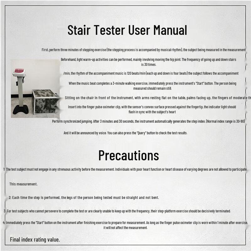 Physical Fitness Step Tester