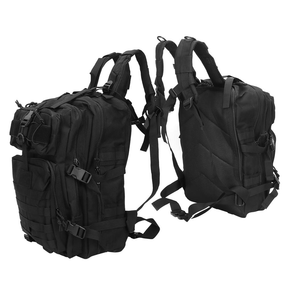 Waterproof Backpack Durable Nylon Mountaineering Equipment Bag for Outdoor ActivitiesBlack