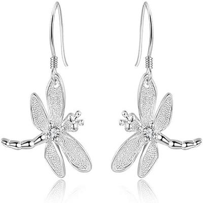 Galvanisierte Zirkon Libellen Ohrstecker für Damen - Schlichtes & Vielseitiges Mode Insekten Design