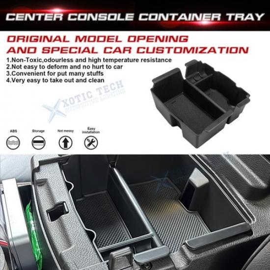 Black Center Console Organizer For Jeep Wrangler JL JLU & Gladiator JT 2018-Up