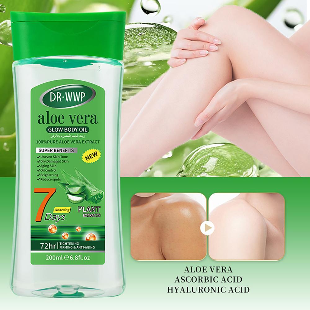 Aloe Body Massage Essential Oil Nourishing Skin Foreign Trade Full Body SPA Turmeric Scraping Moisturizing Body Gel Oil Skincare чёрный