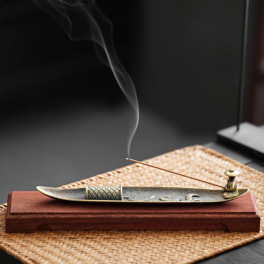 Creative Incense Holder Aromatherapy Ornament Incense Holder Boat Old Men Fishing Japanese Style Incense Stick Burner Home Decor