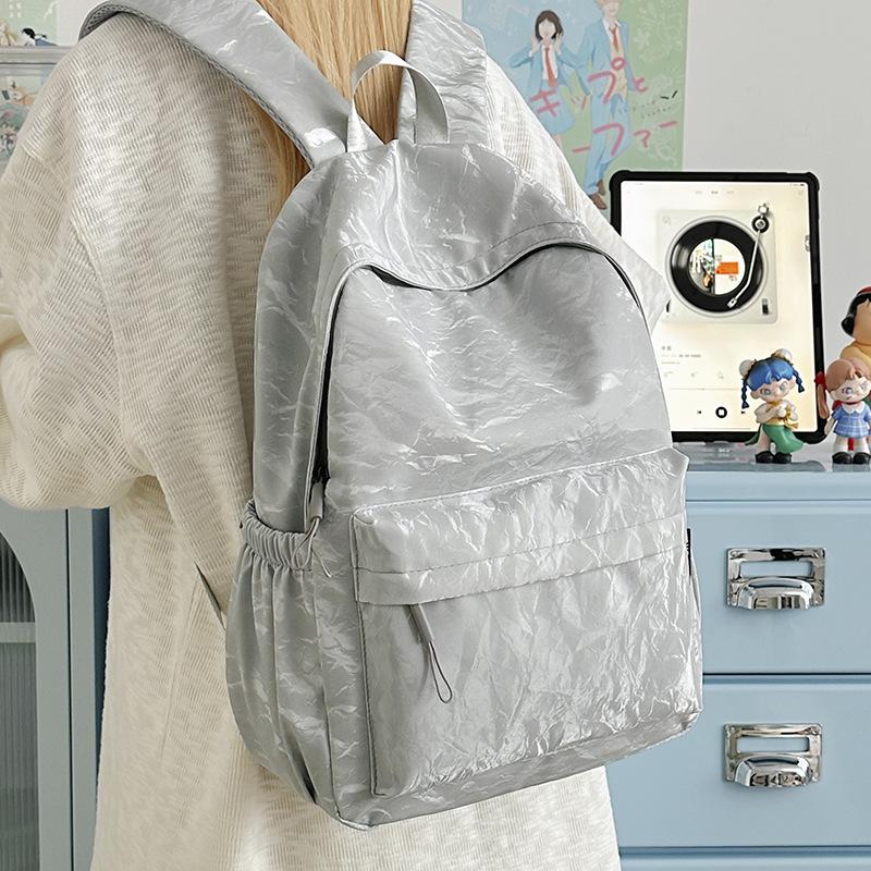 Schoolbag Travel Backpack Women's 1011 New Summer Fashion Casual Large Capacity School Bag College Student Lightweight Handbag