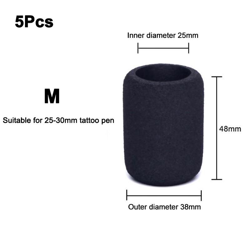 5 Pcs Professional Anti Slip Memory Foam Disposable Tattoo Grip Cover Tattoo Machine Pen Cover Tool Sponge Tattoo Accessory