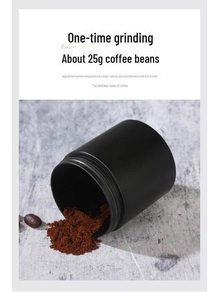 Portable Stainless Steel Manual Coffee Grinder with Hand Crank