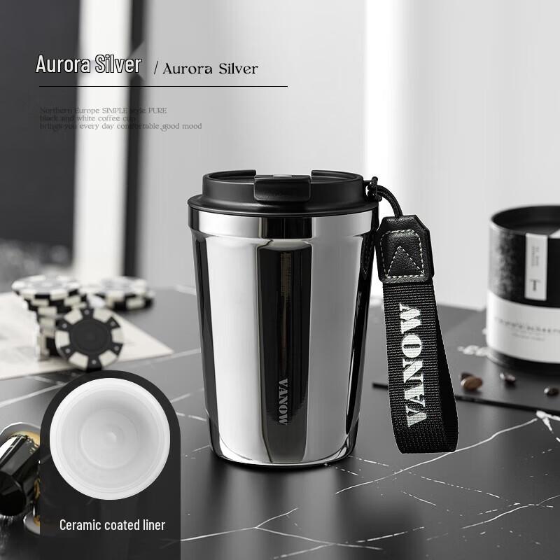 Vanow Ceramic-Lined Insulated Coffee Tumbler