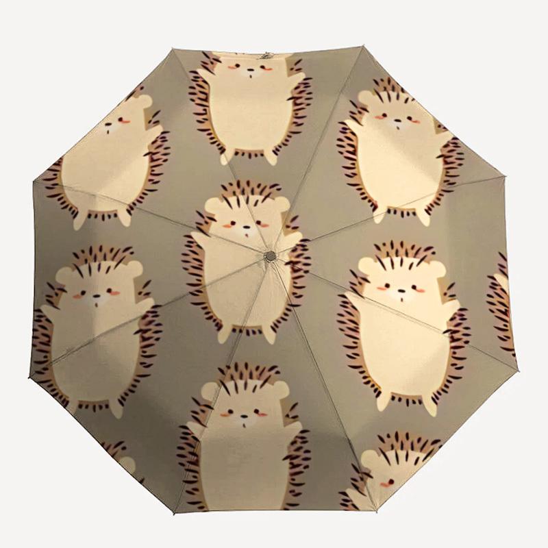 

1pc Hedgehog Pattern Automatic Open/Close Umbrella, Windproof, Folding Compact Umbrella with Lightweight Design for Women/Men159