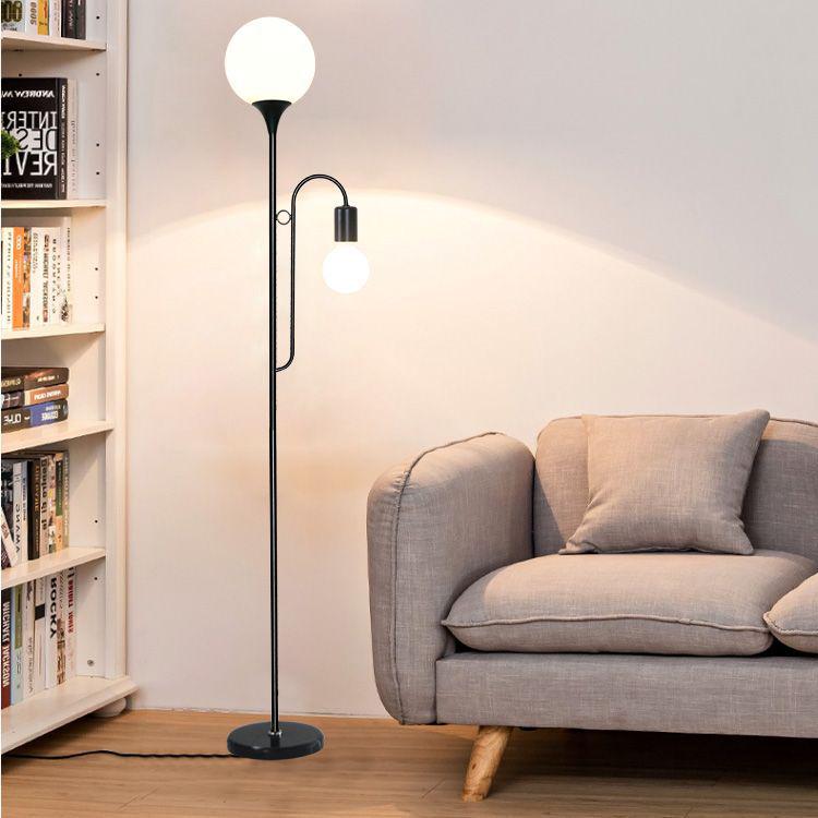 

Nordic LED Double-Head Floor Lamp with Remote Control for Living Room & Bedroom