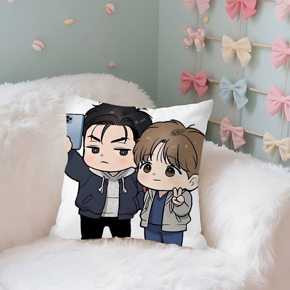 Manhwa Jjix Case Plush Fabric Soft Pillowcase Double Sided Print Cushion Cover Household Gifts