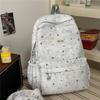 Cute Star Print Backpack for Women Lightweight Casual Daypack Travel School Bag with Multi Pockets