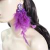 Hypoallergenically Feather Crystal Earrings Lightweight Alloy Long Drop Jewelry Ear Accessories for Women Gift