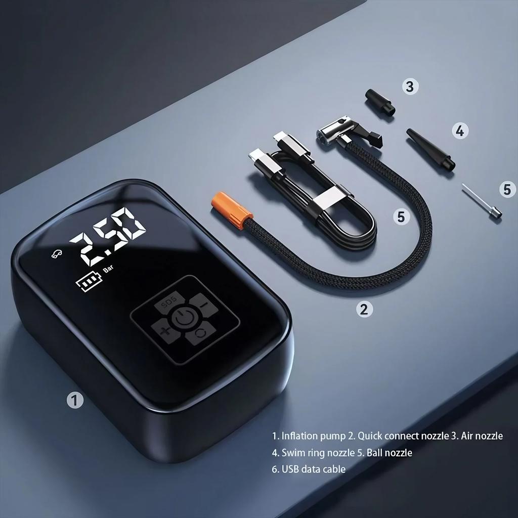 Portable Inflatable Pump Car Wireless Multifunctional Emergency Mobile Phone Rechargeable Tire Inflator