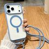 Strap Case For iPhone 17 16 15 14 13 12 11 Pro Max Plus For Magsafe Crossbody Lanyard Shockproof Magnetic Wireless Charge Cover
