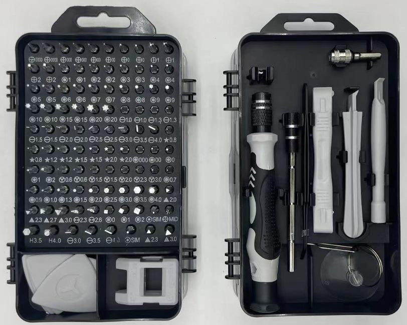 115-v-1 Multifunkční sada šroubováků s koženou taškou pro opravu mobilních telefonů