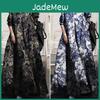 Bitced Damen Maxikleid Lockere Passform Mit Langen Ärmeln Und Blumendruck