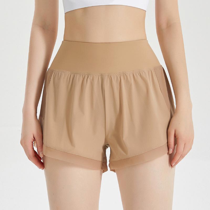 

Женские спортивные шорты с высокой талией - Дышащие, Защищающие от просвечивания, Прилегающего кроя для бега, тенниса, бадминтона и йоги L