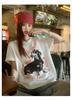 Plus Size Women's Casual Dog Print Loose T-shirt