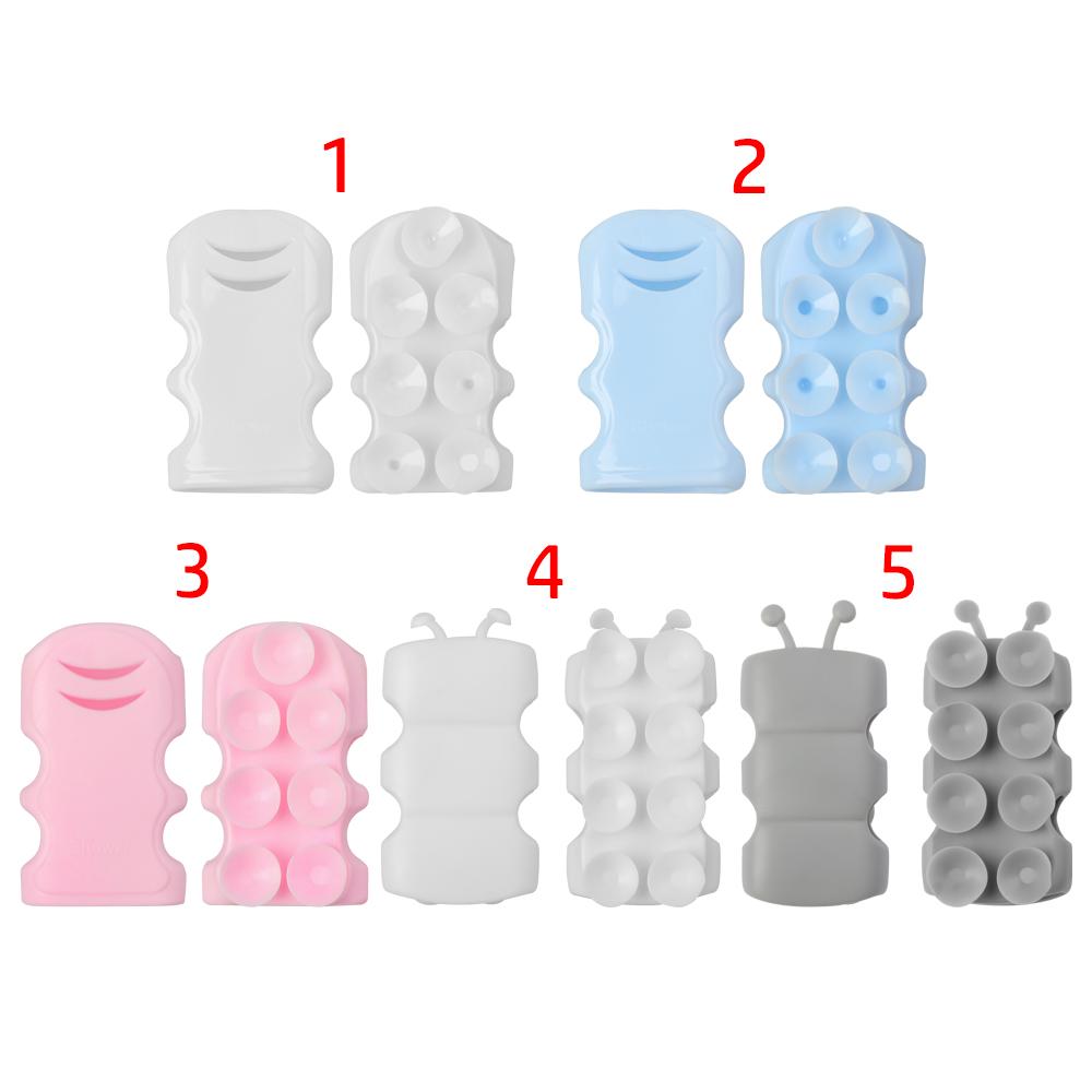 New Movable Shower Head Holder with Suction Cup Adjustable Reusable Silicone Punch-free Shower Holder Bathroom Hooks Accessories