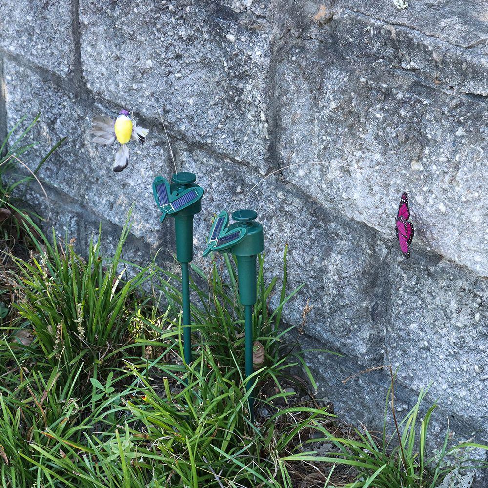 High Quality Artificial Beautiful Solar Hummingbird Flying Butterfly Garden Decoration Ornament