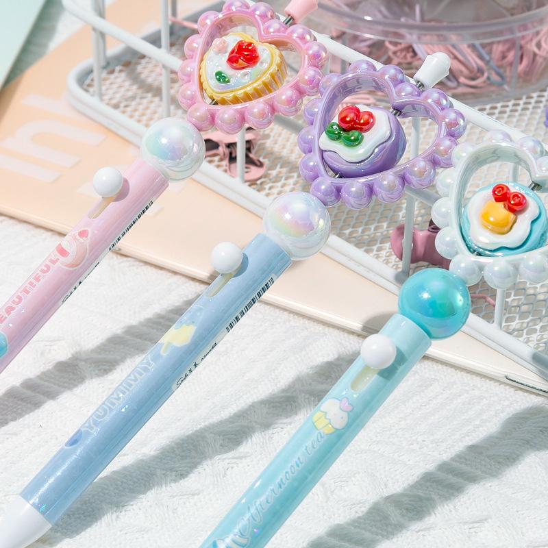 6Pcs Pretty Writing Pens Sweetheart Afternoon Tea Gel Pens Elegant Pens Kawaii Stationery Supplies Cute Pens Gift Writing Tools Holiday Gift Novelty S