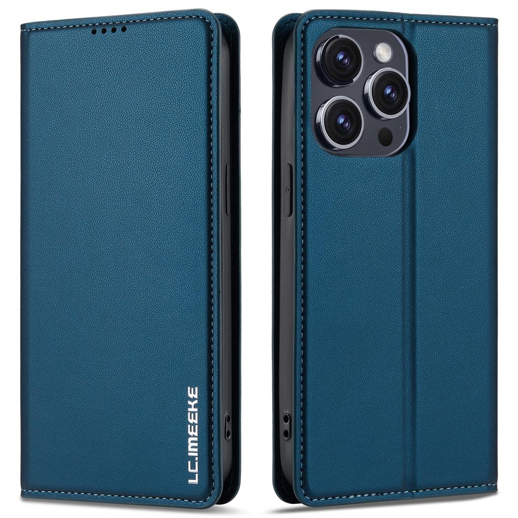 LC.IMEEKE L1 Series for iPhone 15 Pro Max Case PU Leather Wallet Stand Protective Phone Cover